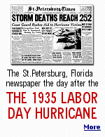 The Labor Day hurricane of 1935 cleared every tree and building off Matecumbe Key, and destroyed the railroad that connected the Florida Keys to the mainland. 